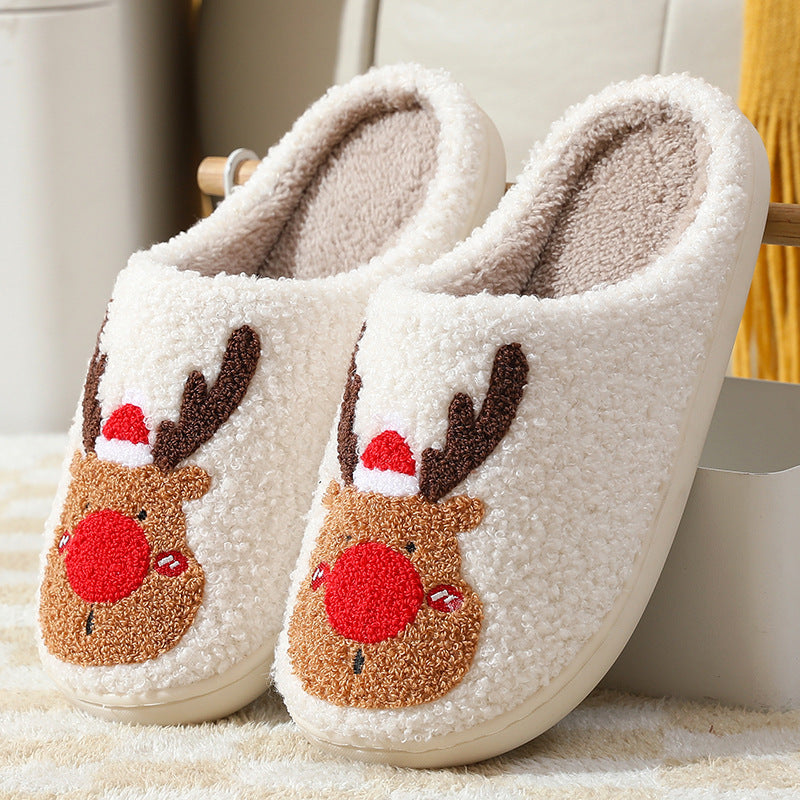 Pantuflas de Reno Navideño