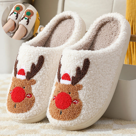 Pantuflas de Reno Navideño