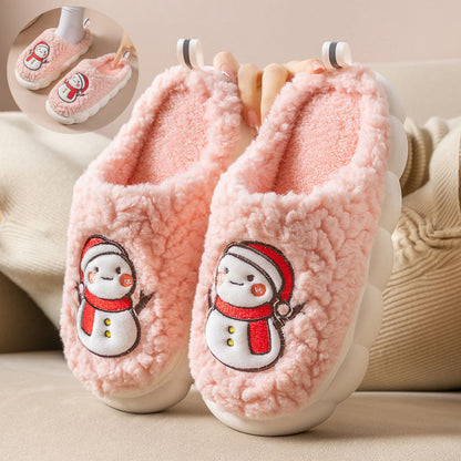 Pantuflas de Muñeco de Nieve para Invierno