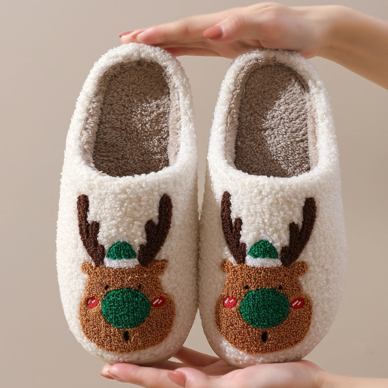 Pantuflas de Reno Navideño