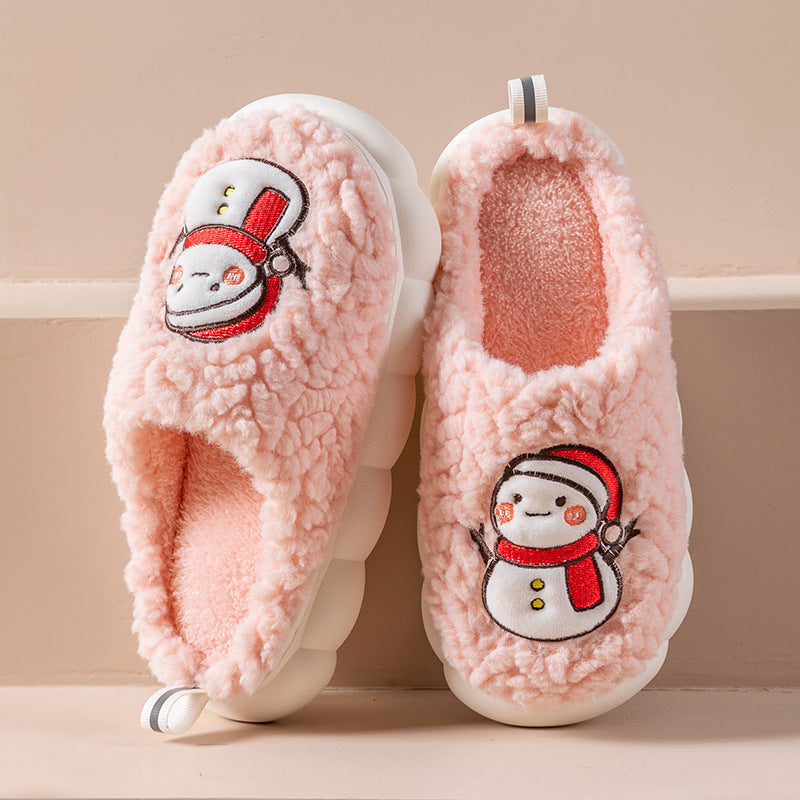 Pantuflas de Muñeco de Nieve para Invierno