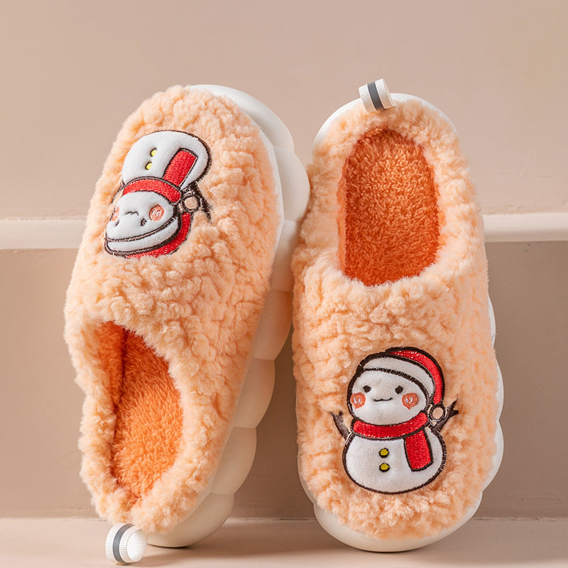 Pantuflas de Muñeco de Nieve para Invierno