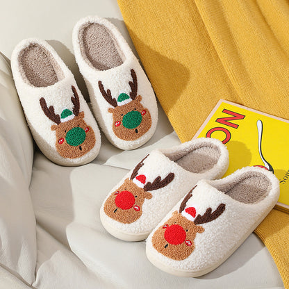 Pantuflas de Reno Navideño